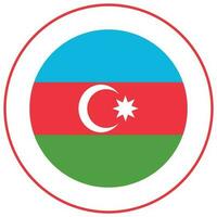 Azerbaijan flag design shape. Flag of Azerbaijan shape vector