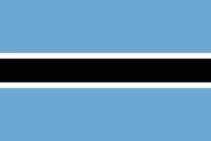 Flag of Botswana. Botswana flag shape vector