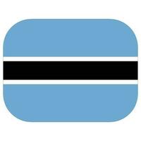 Flag of Botswana. Botswana flag shape vector