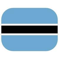 Flag of Botswana. Botswana flag shape vector