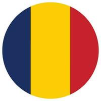 Chad flag shape. Flag Of Chad design shape. vector