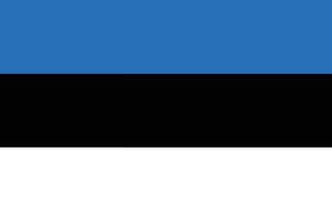 Flag of Estonia shape. Estonia flag design shape vector