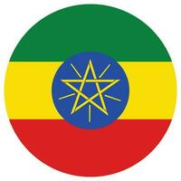 Ethiopia flag shape. Flag of Ethiopia design shape. vector