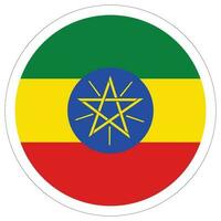 Ethiopia flag shape. Flag of Ethiopia design shape. vector