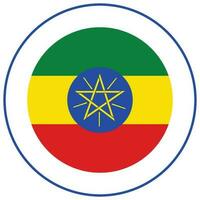 Ethiopia flag shape. Flag of Ethiopia design shape. vector