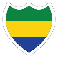 Gabon flag design shape. Flag of Gabon shape vector