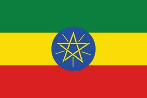 Ethiopia flag shape. Flag of Ethiopia design shape. vector