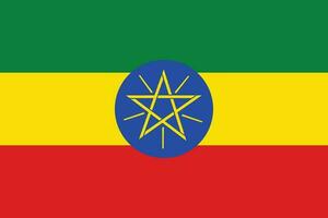 Ethiopia flag shape. Flag of Ethiopia design shape. vector