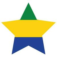 Gabon flag design shape. Flag of Gabon shape vector