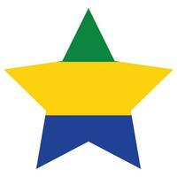 Gabon flag design shape. Flag of Gabon shape vector