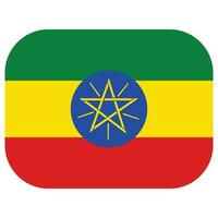 Ethiopia flag shape. Flag of Ethiopia design shape. vector