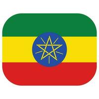 Ethiopia flag shape. Flag of Ethiopia design shape. vector