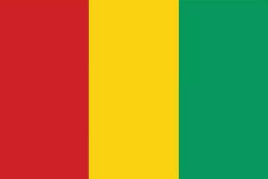 Guinea bandera. bandera de Guinea diseño forma vector