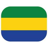 Gabon flag design shape. Flag of Gabon shape vector