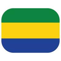 Gabon flag design shape. Flag of Gabon shape vector