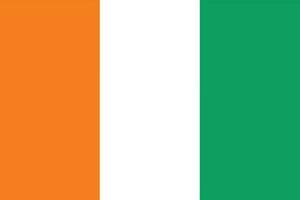 Ivory Coast flag. Ivory Coast flag shape design vector