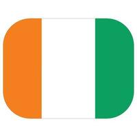 Ivory Coast flag. Ivory Coast flag shape design vector