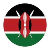 Kenya flag shape. Flag of Kenya shape vector