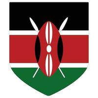 Kenya flag shape. Flag of Kenya shape vector