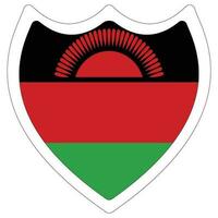 Flag of Malawi design shape. Malawi flag shape. vector