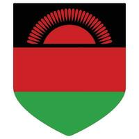 Flag of Malawi design shape. Malawi flag shape. vector