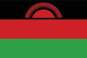 bandera de malawi diseño forma. malawi bandera forma. vector
