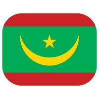 Mauritania flag design shape. Flag of Mauritania design shape vector