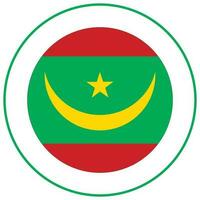 Mauritania flag design shape. Flag of Mauritania design shape vector