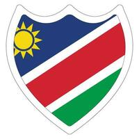 Namibia flag design shape. Flag of Namibia design shape vector