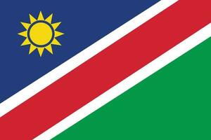 Namibia flag design shape. Flag of Namibia design shape vector