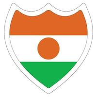 Niger flag shape. Flag of Niger design shape. vector