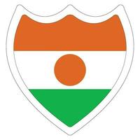 Niger flag shape. Flag of Niger design shape. vector