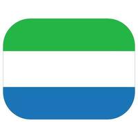 Sierra Leone flag design shape. Fag of Sierra Leone icon vector