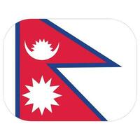 Nepal bandera forma. bandera de Nepal vector