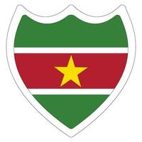 Suriname flag design shape. Flag of Suriname design shape. vector