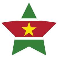 Suriname flag design shape. Flag of Suriname design shape. vector