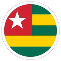 Togo flag. Togo flag shape vector