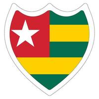 Togo flag. Togo flag shape vector