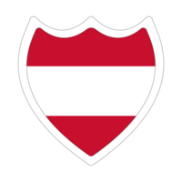 Austrian flag in shape design. Flag of Austria in shape design png