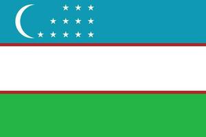 Flag of Uzbekistan. Uzbekistan flag in shape vector