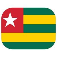 Togo flag. Togo flag shape vector