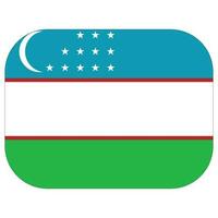 Flag of Uzbekistan. Uzbekistan flag in shape vector