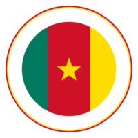 Flag of Cameroon in design shape. Cameroon flag in design shape. png