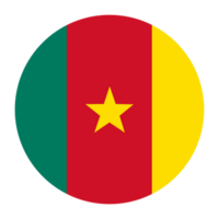 Flag of Cameroon in design shape. Cameroon flag in design shape. png