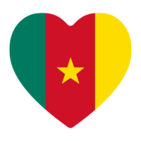 Flag of Cameroon in design shape. Cameroon flag in design shape. png