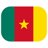 Flag of Cameroon in design shape. Cameroon flag in design shape. png