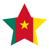 Flag of Cameroon in design shape. Cameroon flag in design shape. png