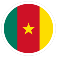 Flag of Cameroon in design shape. Cameroon flag in design shape. png
