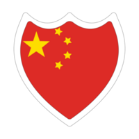 chino bandera en diseño forma. bandera de China en diseño forma png
