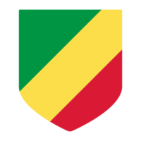 Congo flag in design shape. Flag of Congo in design shape. png